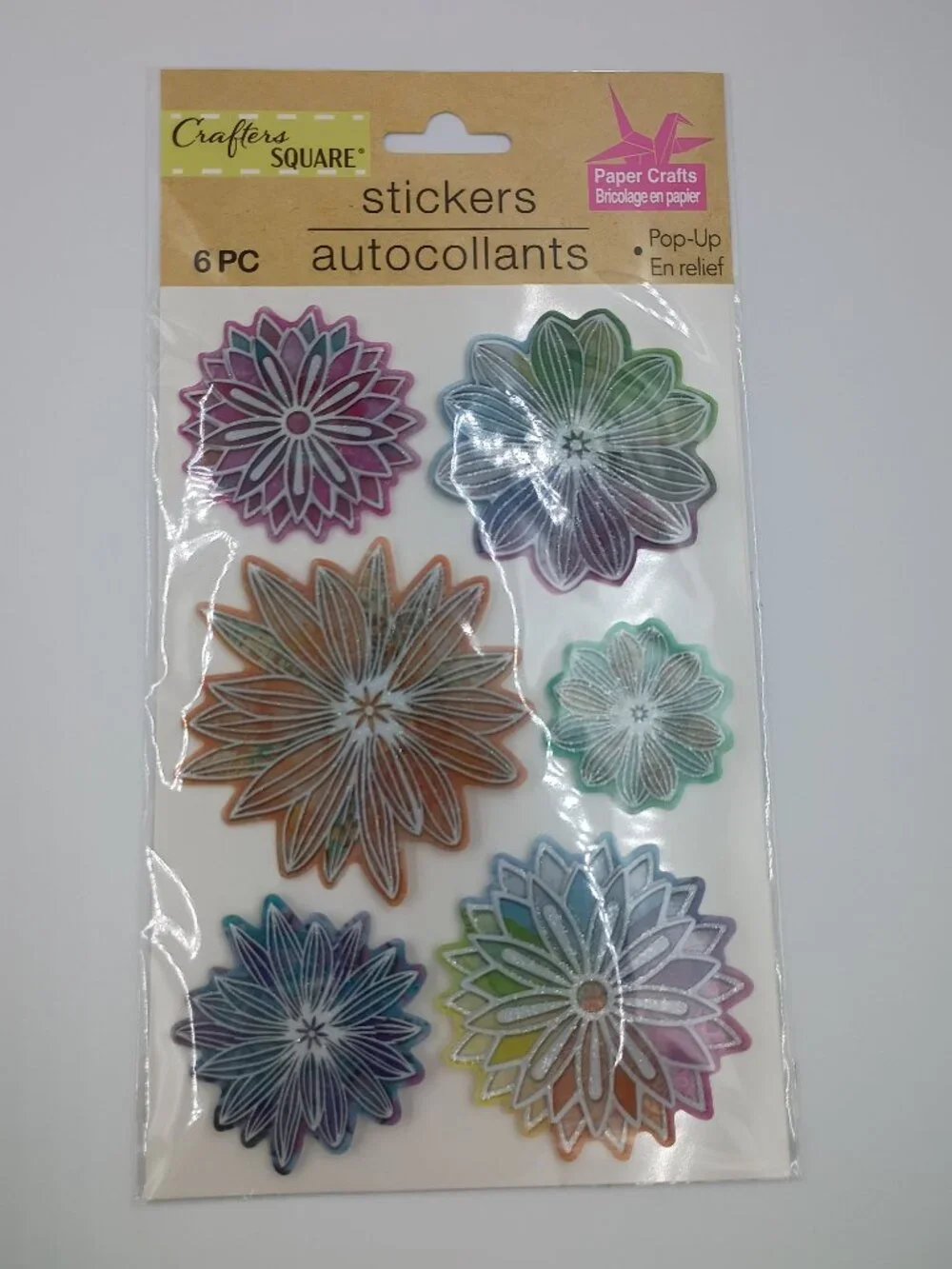 9-Pc 3D Pop-Up Sticker Set Scrapbook Flower Dragonfly Koala Bee Bunny Cactus